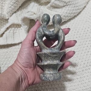 Elegant Gray Embrace Sculpture